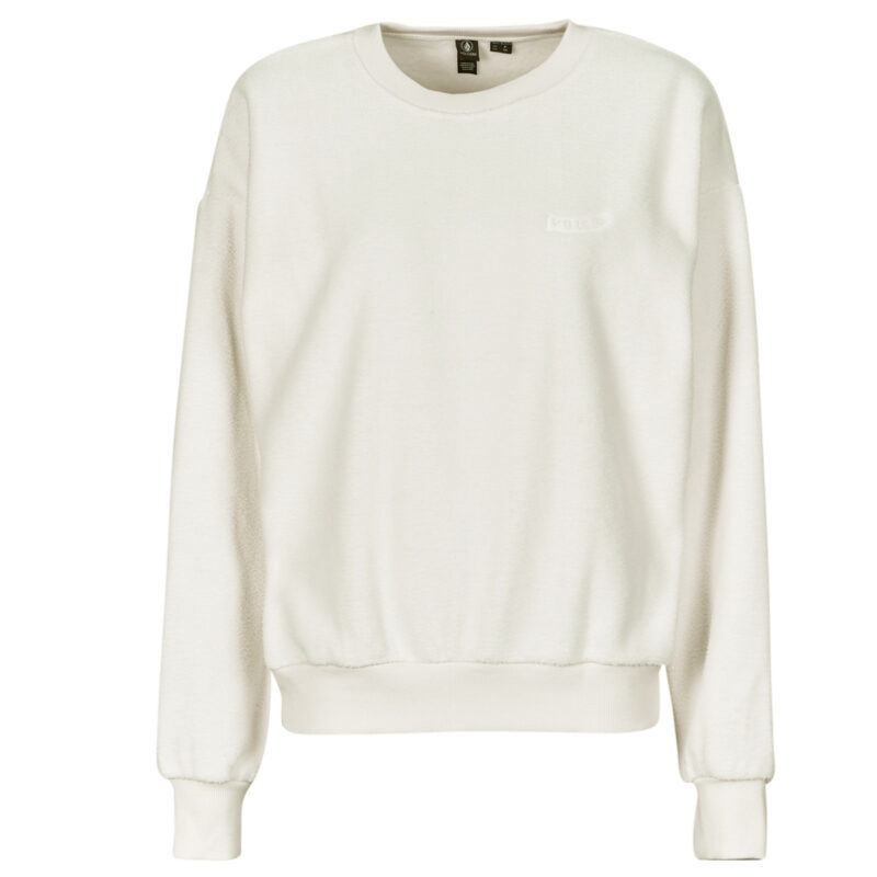 Volcom TOO DOO CREW White Women's Sweatshirts - 1