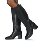 Geox D WALK PLEASURE 55 Noir Bottes &agrave; talon Femme - 8
