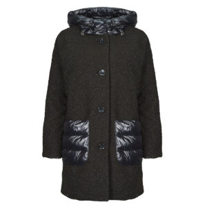 Mantella  Geox  W CALITHE LONG COAT  Nero -  Mantelle Donna