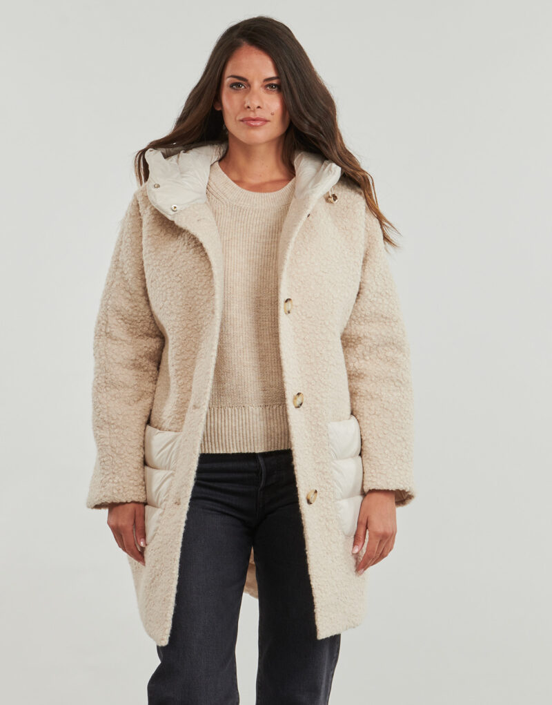Mantella  Geox  W CALITHE LONG COAT  Beige -  Mantelle Donna - 2