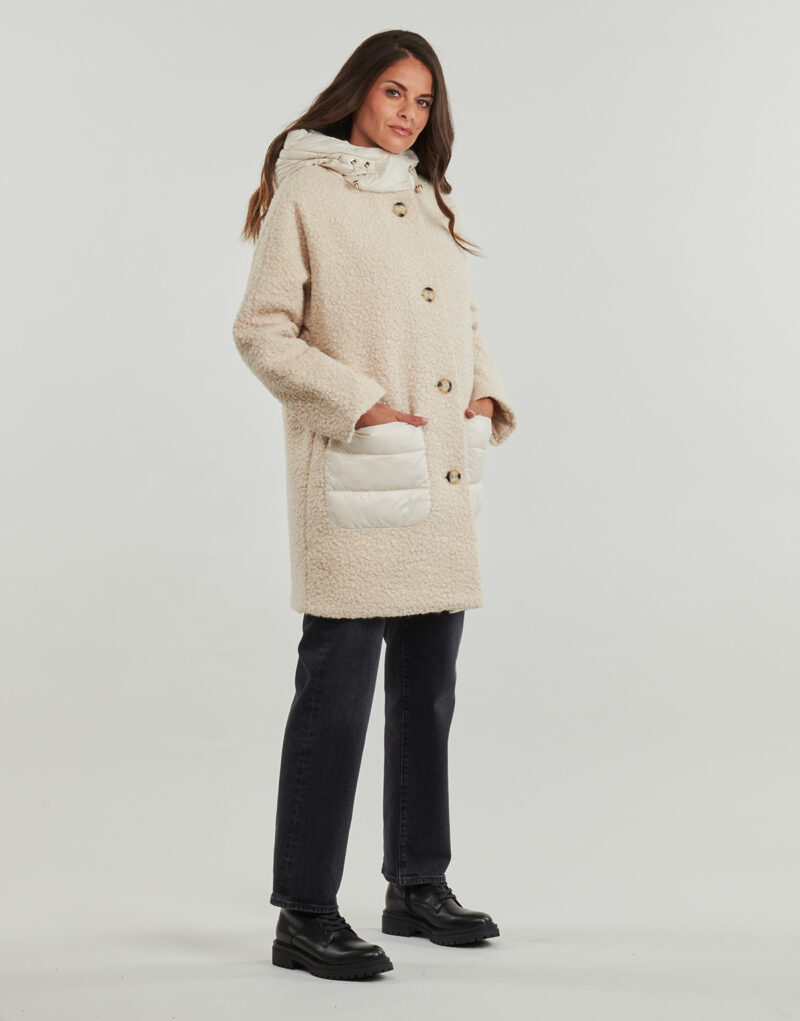 Mantella  Geox  W CALITHE LONG COAT  Beige -  Mantelle Donna - 3