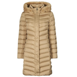 Piumino  Geox  W BETTANIE LONG JKT  Beige -   Piumini Donna