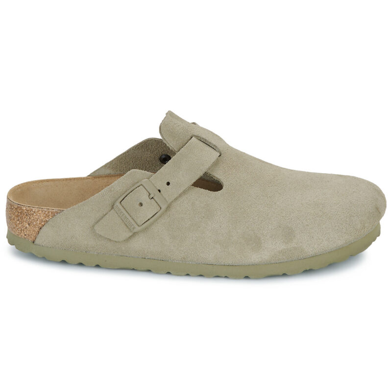 Sabots homme BIRKENSTOCK Boston en daim kaki, pointure 2