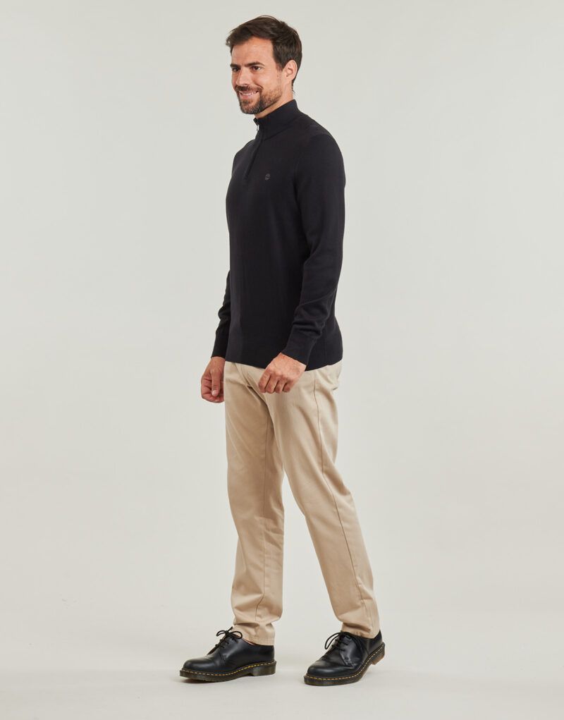 Timberland Baumwollpullover mit 1/4-Rei&szlig;verschluss, Schwarz, Herrenpullover - 3