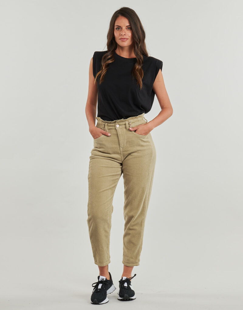 Pantaolini dritti Freeman T.Porter LARA VELUTO Beige Pantaolini dritti Donna - 2