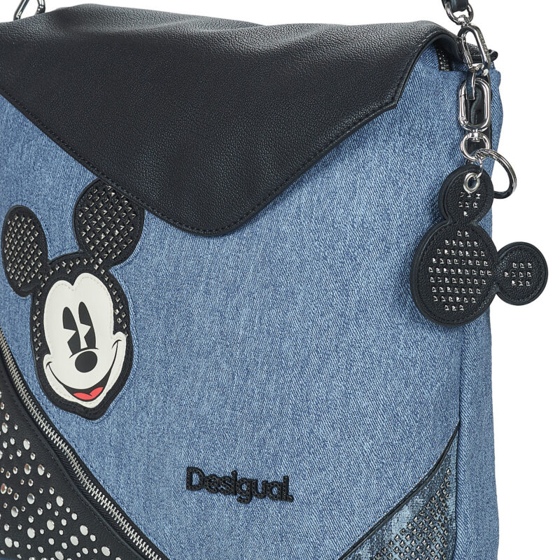 Donna Desigual BACK MICKEY DENIM EDGE JERSEY MAXI PU Blu Zaino Donna - 4