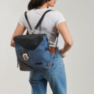 Donna Desigual BACK MICKEY DENIM EDGE JERSEY MAXI PU Blu Zaino Donna - 6