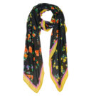 Sciarpa Desigual FOU MIXED FLOWERS RECTANGLE Multicolore Sciarpe Donna - 1