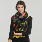 Sciarpa Desigual FOU MIXED FLOWERS RECTANGLE Multicolore Sciarpe Donna - 4
