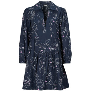 Abito corto  Desigual  VEST LOUISVILLE  Marine -  Abiti corti Donna