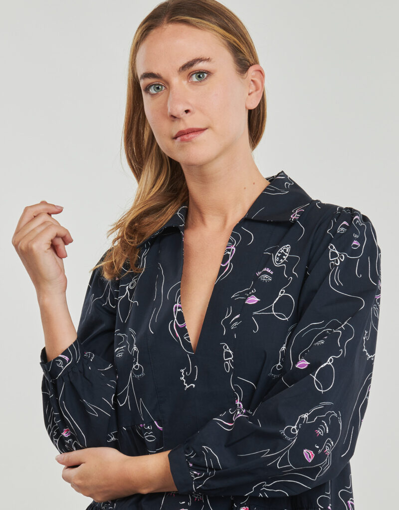 Abito corto Desigual VEST LOUISVILLE Marine Abiti corti Donna - 5