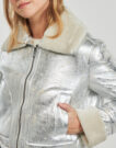Giubbotto Desigual CHAQ LONDRES Argento Giubbotti Donna - 5