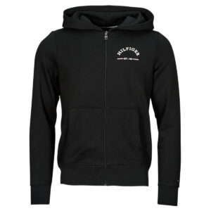Felpe con cappuccio  Tommy Hilfiger  ROUNDALL HOODED ZIP THROUGH  Nero -  Felpe con cappuccio Abbigliamento Uomo