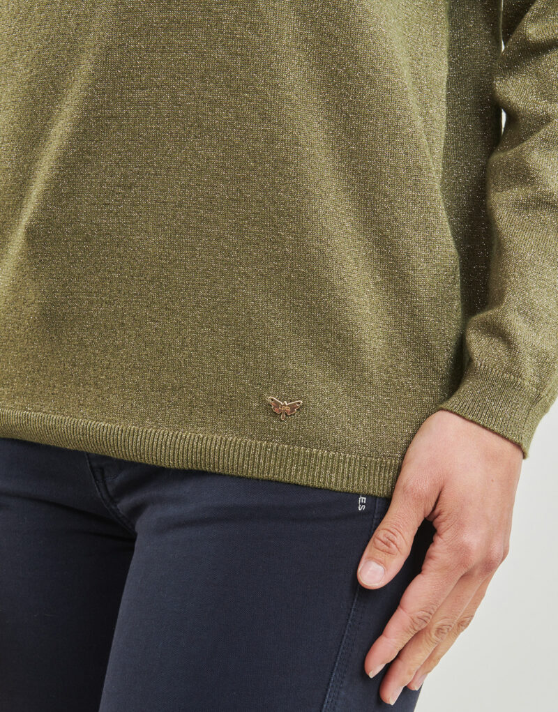 Pull  Les Petites Bombes Pulls kaki pour femmes ALYSSON - 5