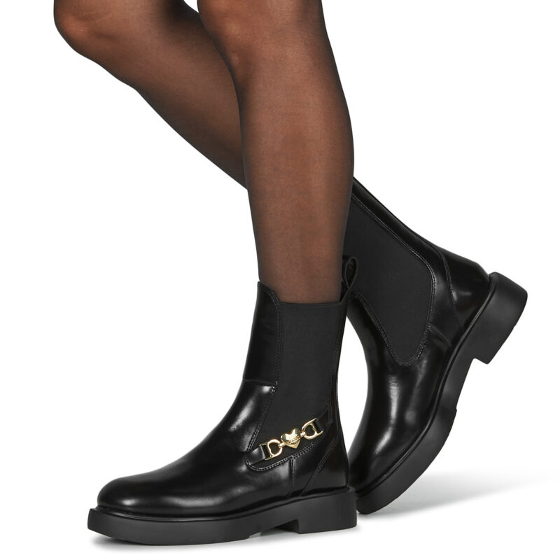 Love Moschino NEW CITY LOVE ANKLE BOOT Nero Stivaletti Donna - 8
