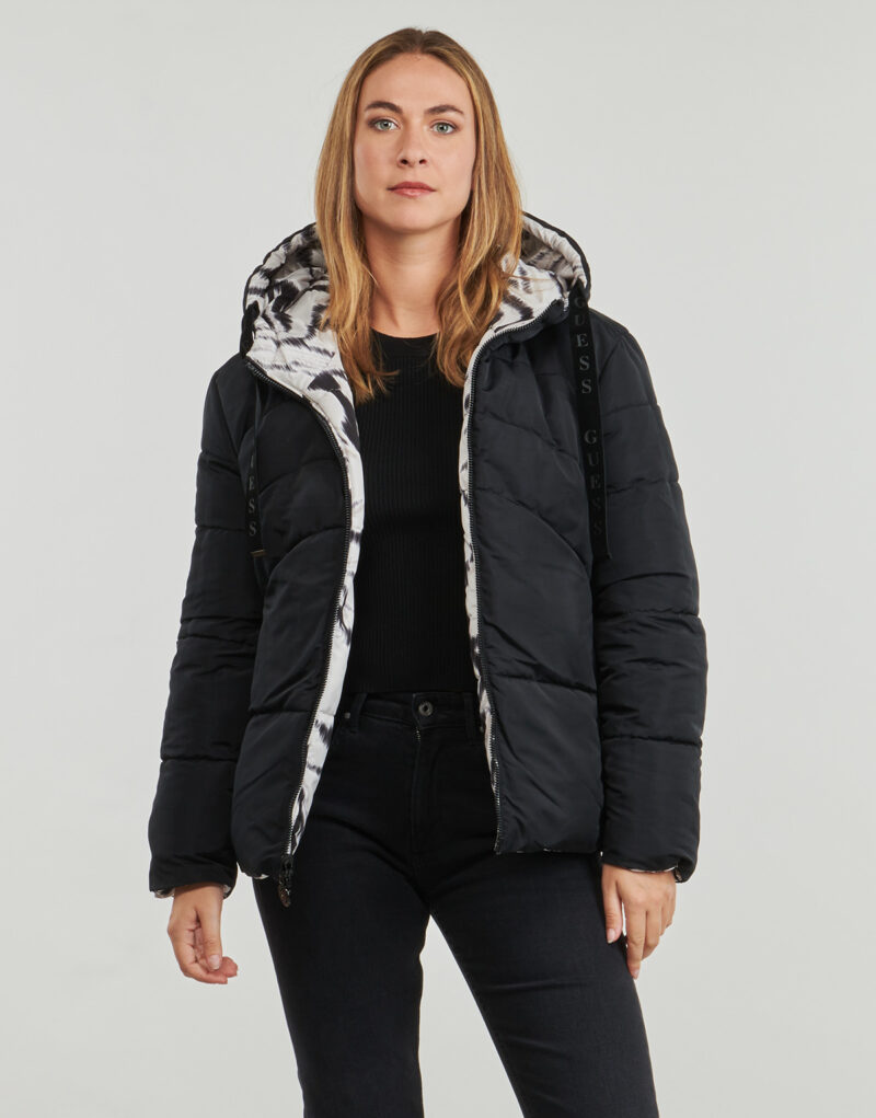Piumino Guess EMELIE REVERSIBLE PUFFER Nero Piumini Donna - 5