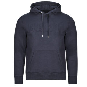 Felpe con cappuccio  Gant  EMBOSSED SWEAT HOODIE  Marine -  Felpe con cappuccio Abbigliamento Uomo