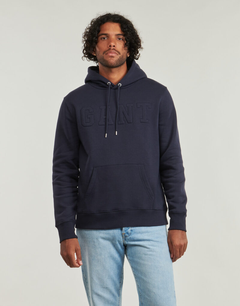 Felpe mit Cappuccio Gant Gepr&auml;gter Sweatshirt-Hoodie Marine Herren-Hoodies - 2