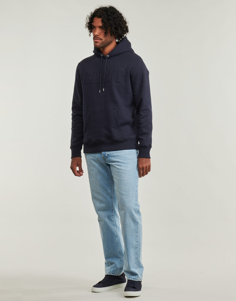 Felpe mit Cappuccio Gant Gepr&auml;gter Sweatshirt-Hoodie Marine Herren-Hoodies - 3