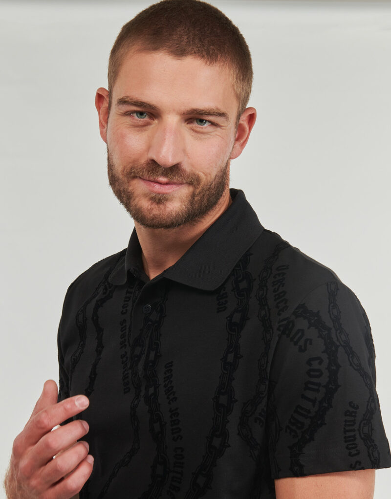 Pol Versace Jeans Couture POLO77GAG6R0 Schwarz Pol Mann - 5