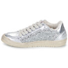 Serafini SAN DIEGO Silberne Low-Top-Sneaker f&uuml;r Damen &ndash; Gr&ouml;&szlig;e 4