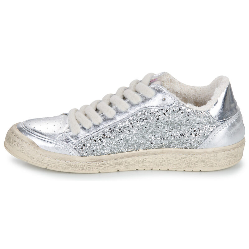 Serafini SAN DIEGO Silberne Low-Top-Sneaker f&uuml;r Damen &ndash; Gr&ouml;&szlig;e 4