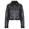 Giacca in pelle  Only  ONLBETTY   Nero -   Giacche in pelle Donna