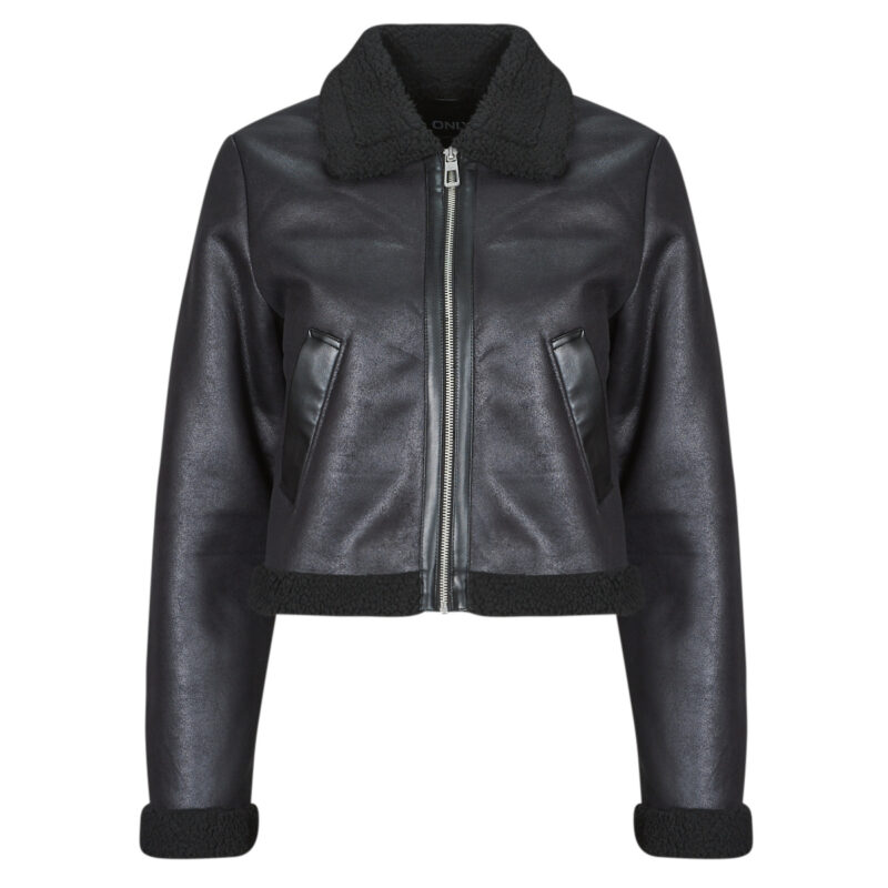 Giacca in pelle  Only  ONLBETTY   Nero -   Giacche in pelle Donna - 1