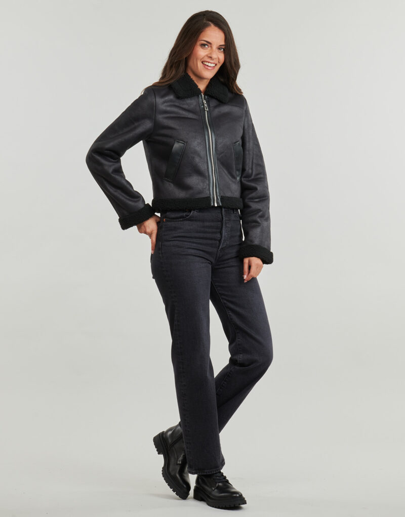 Giacca in pelle  Only  ONLBETTY   Nero -   Giacche in pelle Donna - 3