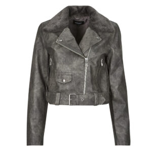 Giacca in pelle  Only  ONLMACY   Nero -   Giacche in pelle Donna