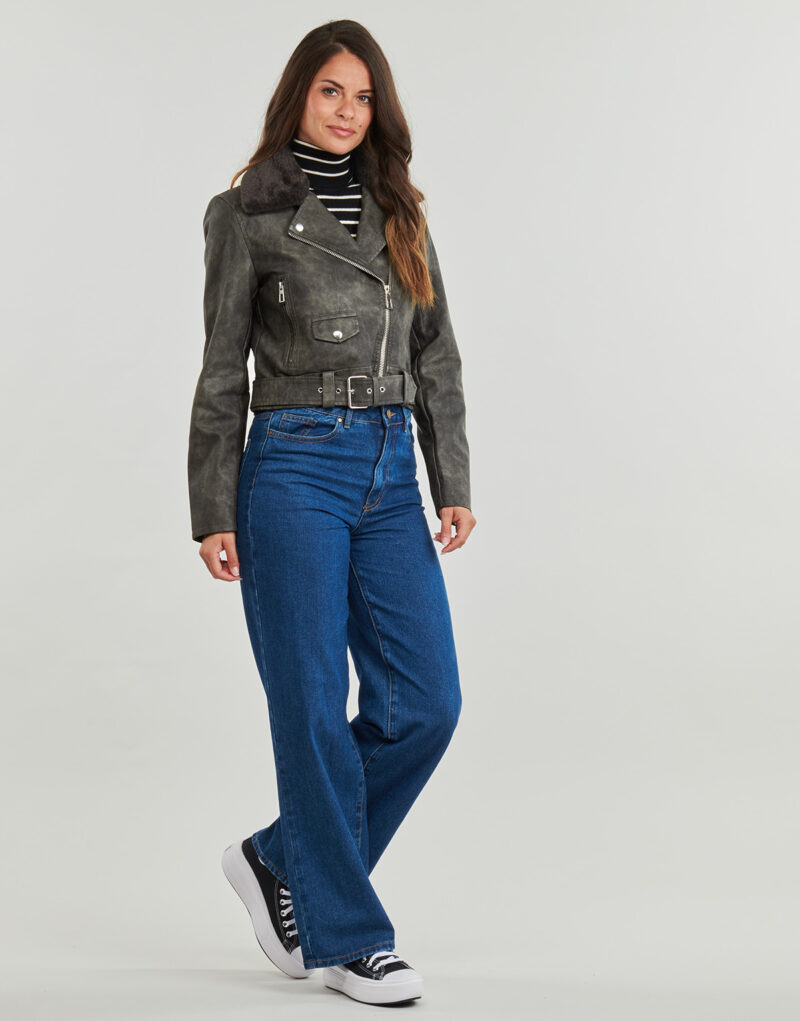 Giacca in pelle Only ONLMACY Nero Giacche in pelle Donna - 3