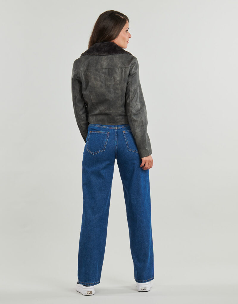 Giacca in pelle Only ONLMACY Nero Giacche in pelle Donna - 4