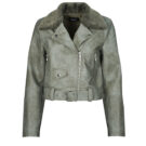 Giacca in pelle Only ONLMACY Grigio Giacche in pelle Donna - 1
