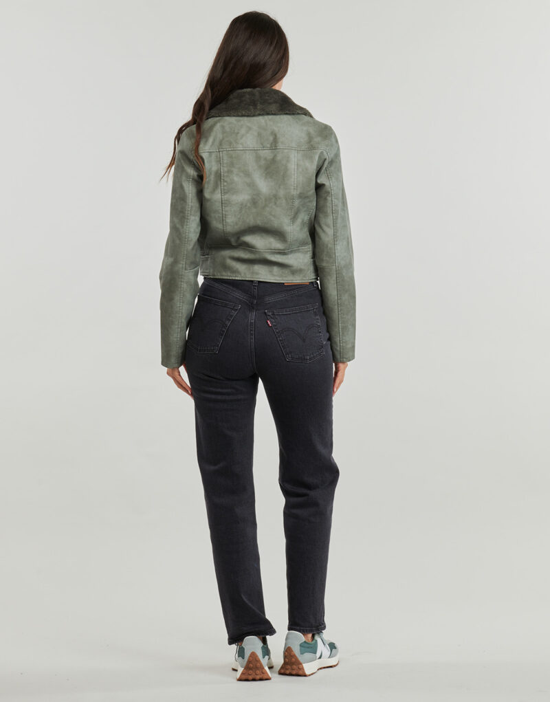 Giacca in pelle Only ONLMACY Grigio Giacche in pelle Donna - 4