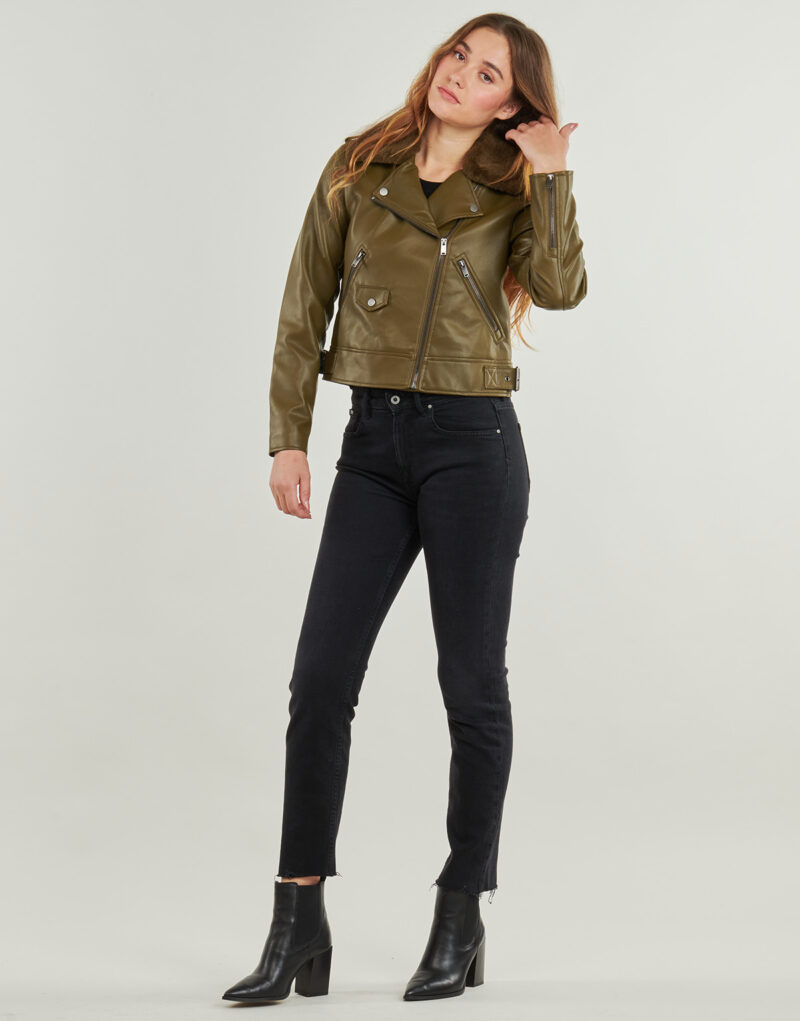 Giacca in pelle Only ONLVILHELMA Marrone Giacche in pelle Donna - 3