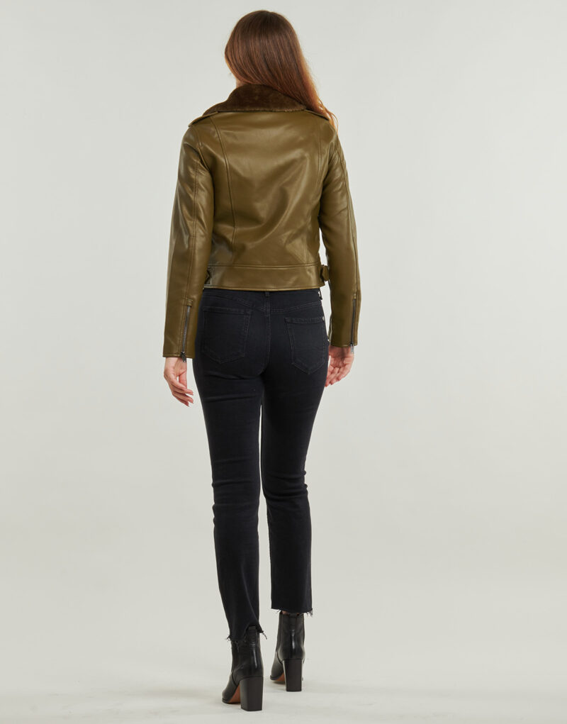 Giacca in pelle Only ONLVILHELMA Marrone Giacche in pelle Donna - 4