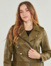 Giacca in pelle Only ONLVILHELMA Marrone Giacche in pelle Donna - 5