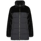 Piumino Only ONLWANJA FUR PUFFER MIX COAT CC OTW Nero Piumini Donna - 1