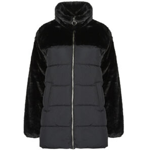 Piumino  Only  ONLWANJA FUR PUFFER MIX COAT CC OTW  Nero -   Piumini Donna