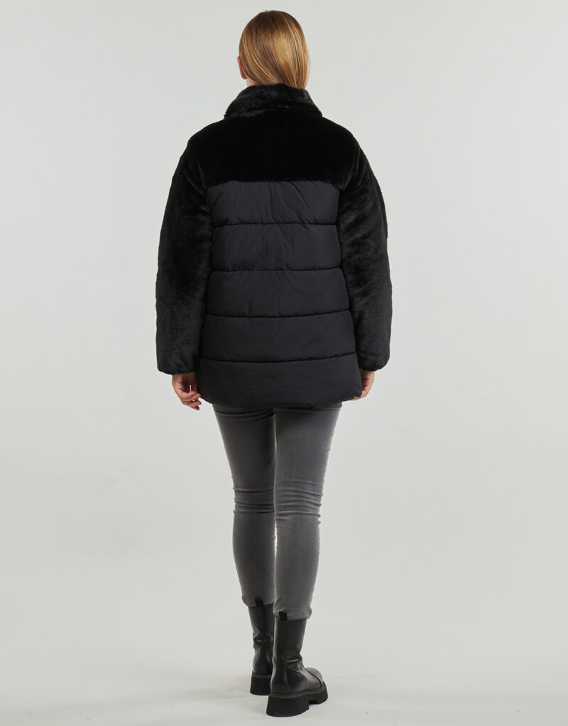 Piumino Only ONLWANJA FUR PUFFER MIX COAT CC OTW Nero Piumini Donna - 4