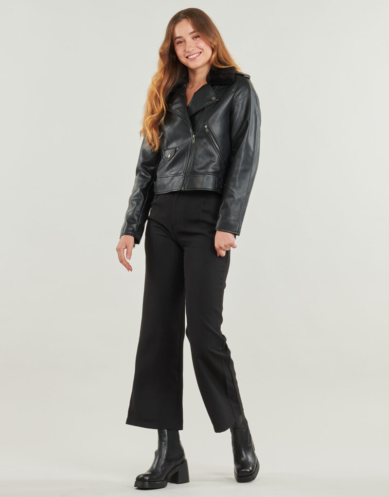 Giacca in pelle Only ONLVILHELMA Nero Giacche in pelle Donna - 3