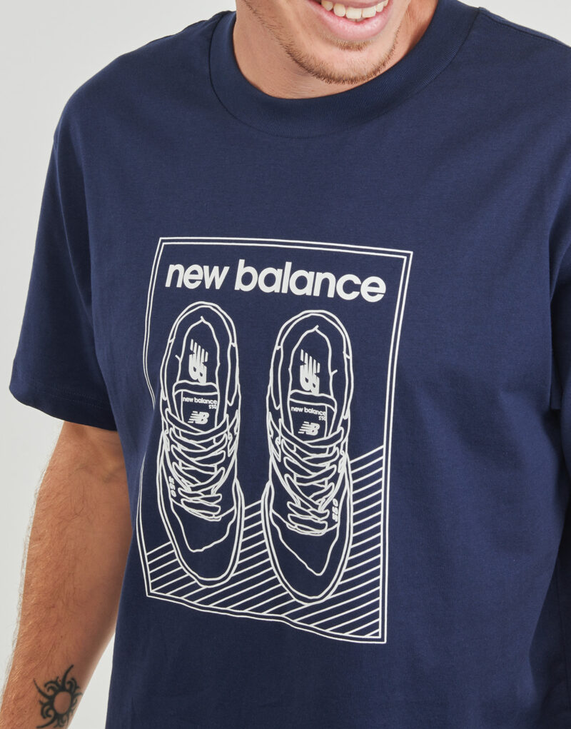 T-shirt New Balance GRAPHIC JERSEY TEE Marine T-shirt maniche corte Uomo - 5