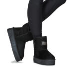 D.Franklin NORDIC V.2 371 Black Women's Ankle Boots - 8