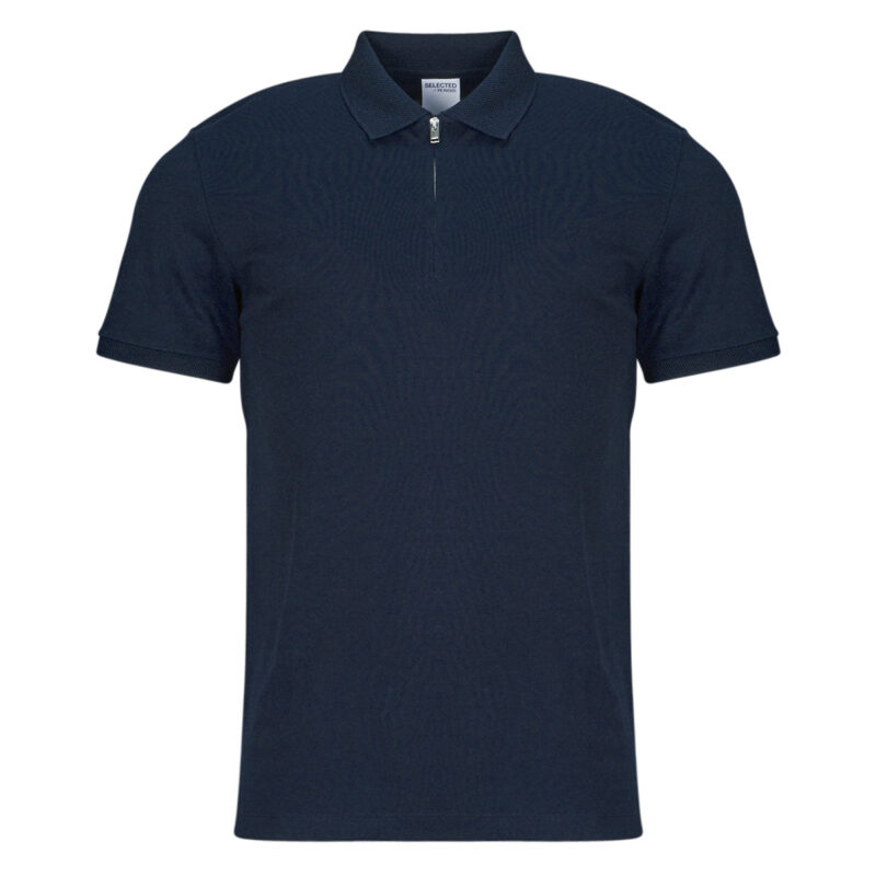 Selected SLHFAVE ZIP Marine Polo Shirt Men - 1