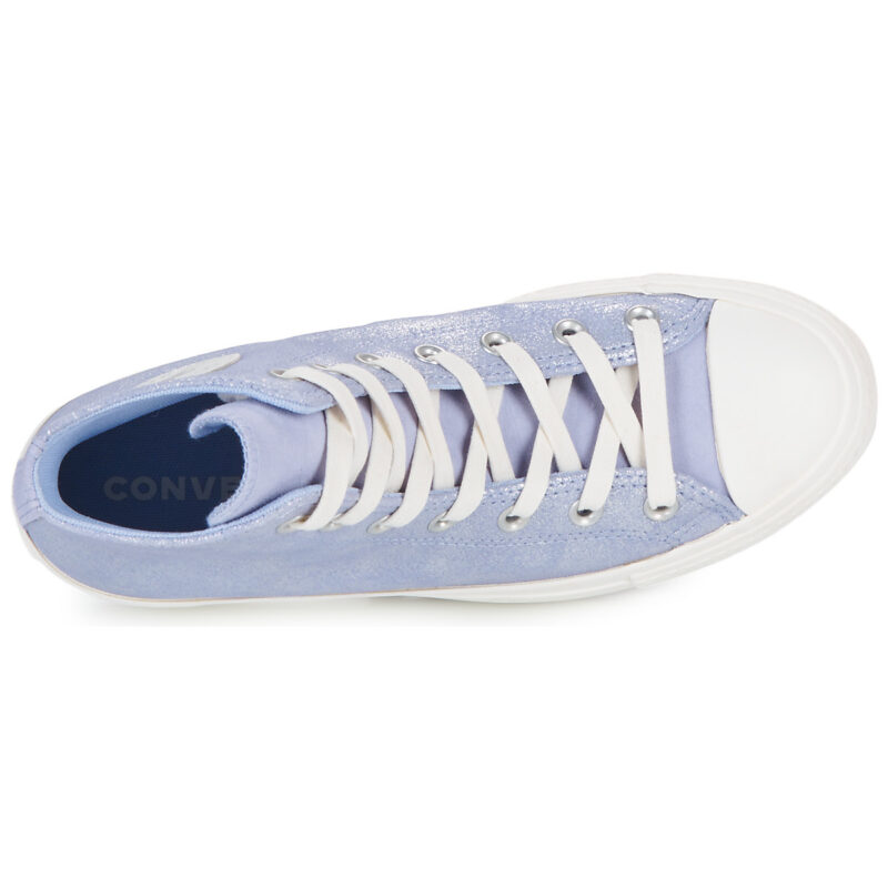 Converse CHUCK TAYLOR ALL STAR LIFT PLATFORM SUEDE SHIMMER Blau High-Top-Sneaker Damen - 6