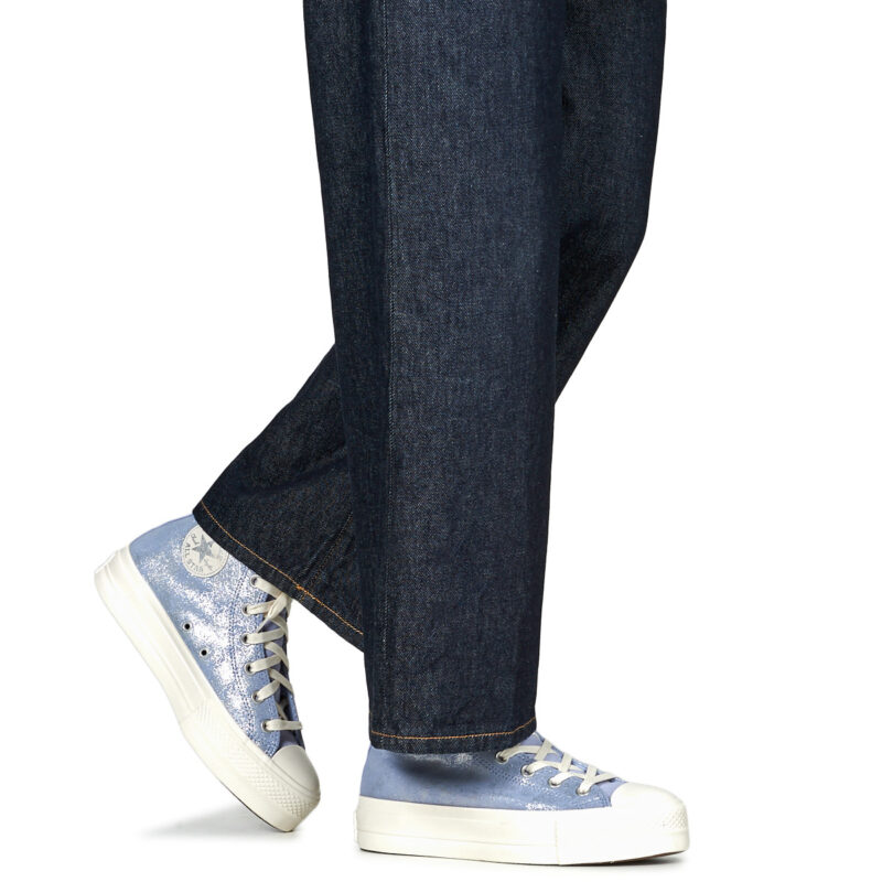 Converse CHUCK TAYLOR ALL STAR LIFT PLATFORM SUEDE SHIMMER Blau High-Top-Sneaker Damen - 8