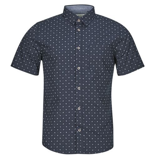 Camicia a maniche corte Uomo Tom Tailor 1034880 Marine, perfetta per l'estate. Realizzata in tessuto leggero, questa camicia offre comfort e stile, ideale per il tempo libero o per occasioni casual. Design moderno e colori vivaci, un must-have nel guardaroba maschile. Scopri il look sofisticato e la qualità superiore di Tom Tailor.