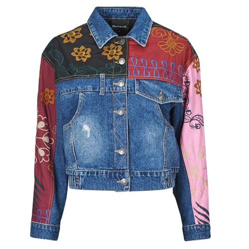Giacca in jeans Donna Desigual CHAQ MADRID Multicolore, perfetta per un look casual e alla moda. Realizzata in denim di alta qualità, questa giacca è caratterizzata da un design originale e vivace, ideale per la stagione. Ottima per abbinamenti versatili, è un must-have nel guardaroba femminile. Scopri lo stile unico e la comodità della giacca Desigual CHAQ MADRID.
