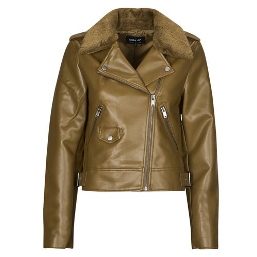 Giacca in pelle marrone Only ONLVILHELMA per donna, elegante e sofisticata, ideale per outfit casual e formali. Perfetta per la stagione autunnale e invernale, questa giacca offre stile e comfort. Acquista ora la giacca in pelle Only ONLVILHELMA per un look moderno e alla moda.