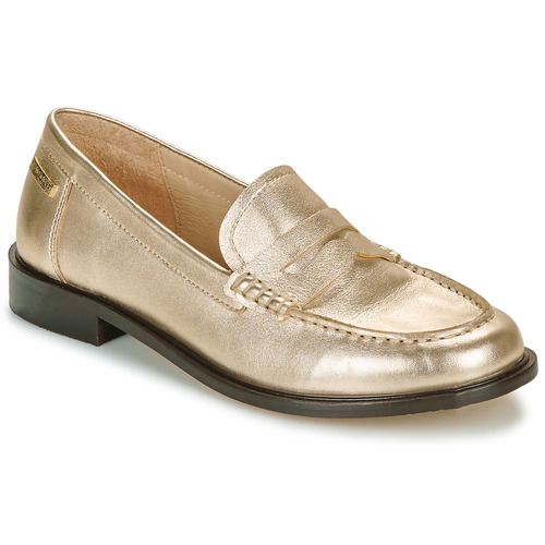 Mocassini donna Les Tropéziennes par M Belarbi LUCIE in oro, eleganti e versatili, ideali per ogni occasione. Realizzati con materiali di alta qualità, questi mocassini assicurano comfort e stile. Perfetti per aggiungere un tocco di classe al tuo guardaroba. Acquista ora per un look sofisticato e alla moda!